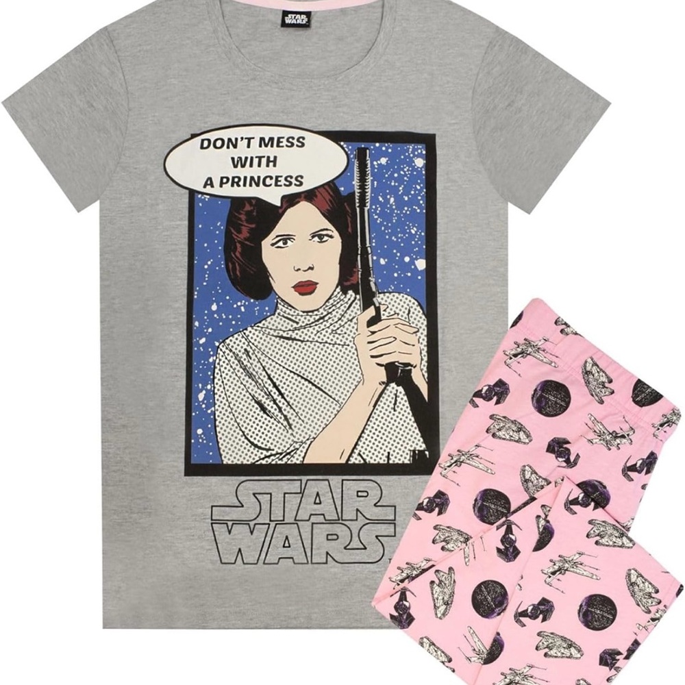 NWT STAR WARS Pajamas Women's Princess Leia Leggings Loungepants & T-Shirt.